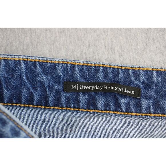Talbots Everyday Jeans Womens 14 Blue Denim Relaxed Fit High-Rise Straight Leg - Picture 4 of 8